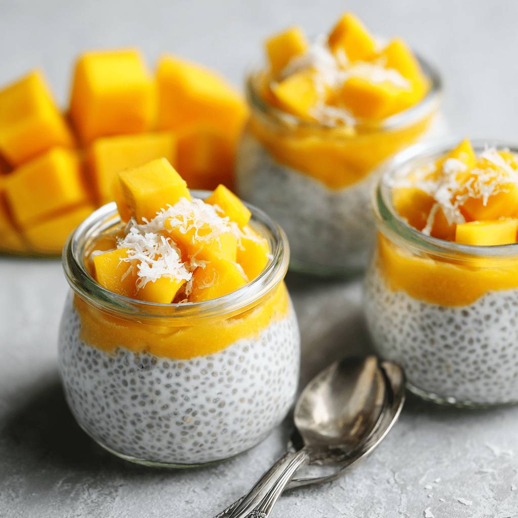 Mango Coconut Chia Cups Recipe - Recipe Image