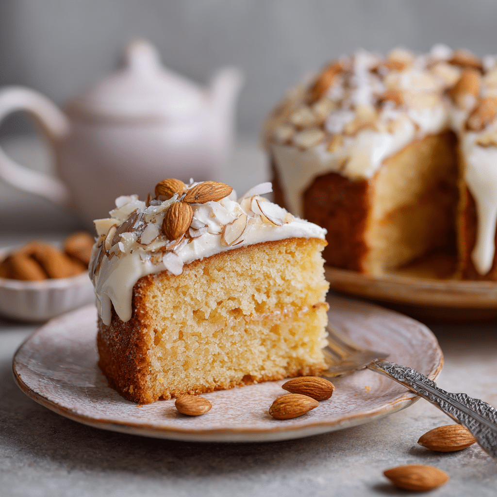 Almond Vanilla Cake Recipe - Recipe Image