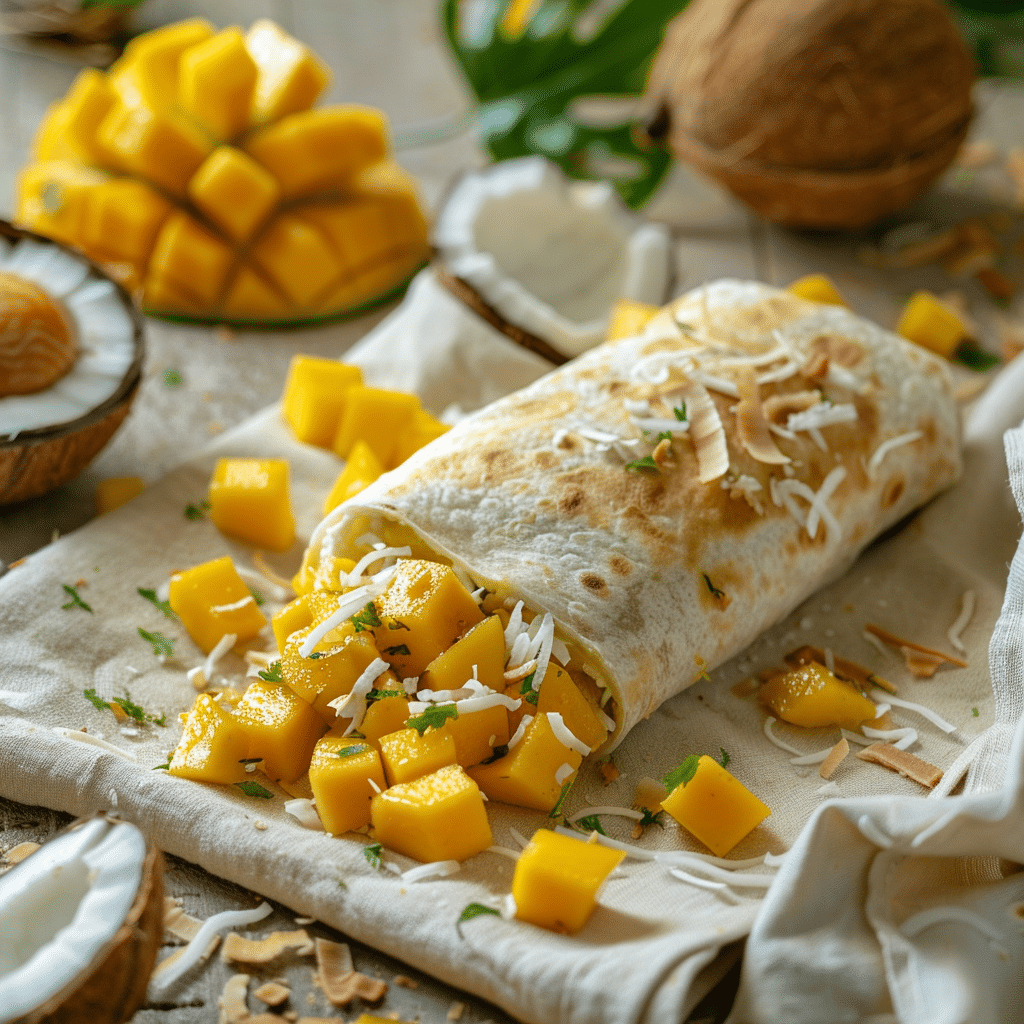 Mango Coconut Wrap Recipe - Recipe Image
