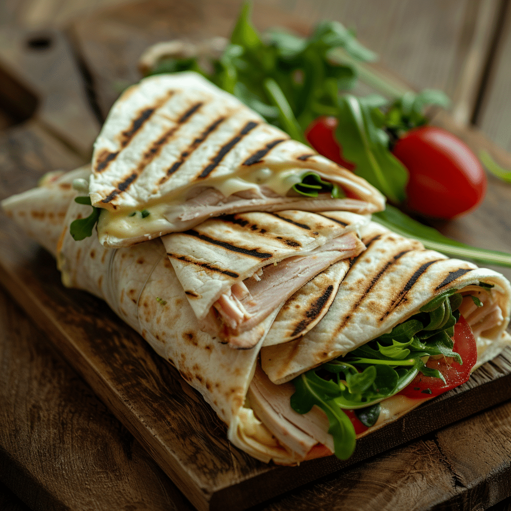 Turkey Cheese Wrap Recipe - Recipe Image