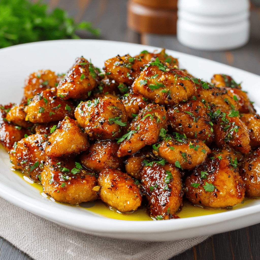 Honey Garlic Chicken Bites Recipe - Recipe Image