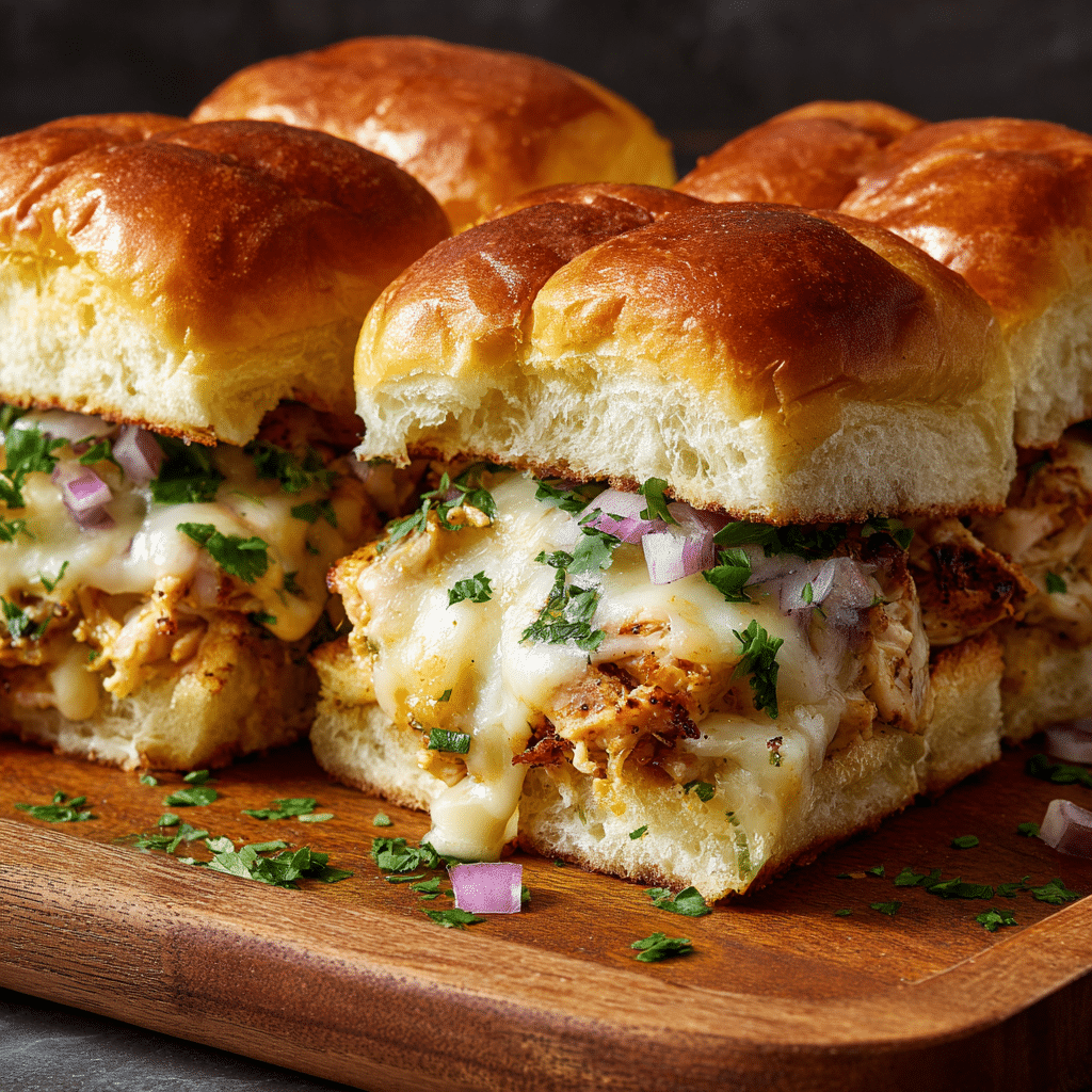 Cheesy Chicken Sliders Recipe - Recipe Image