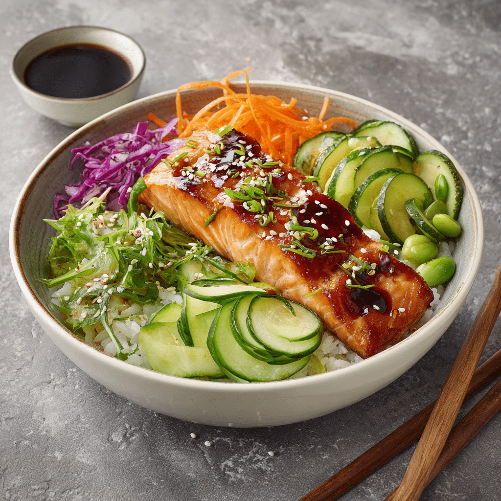 Teriyaki Salmon Bowl Recipe - Recipe Image