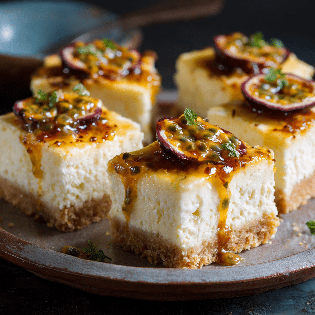 Passion Fruit Cheesecake Bars: Exotic & Creamy Recipe - Recipe Image