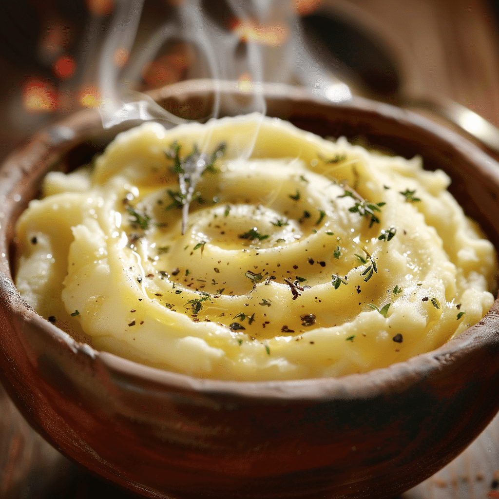 Creamy Garlic Mashed Potatoes Recipe - Recipe Image