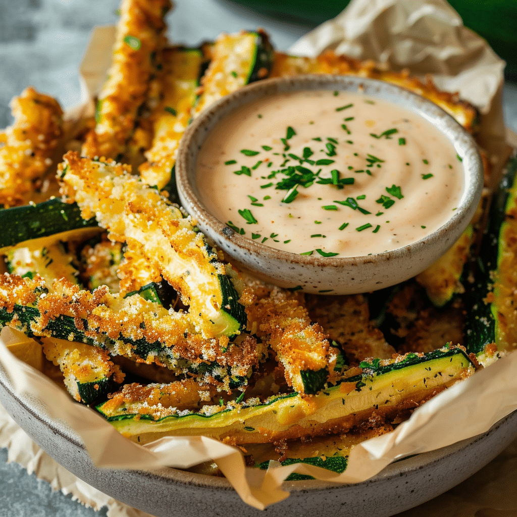 Baked Zucchini Parmesan Fries Recipe - Recipe Image