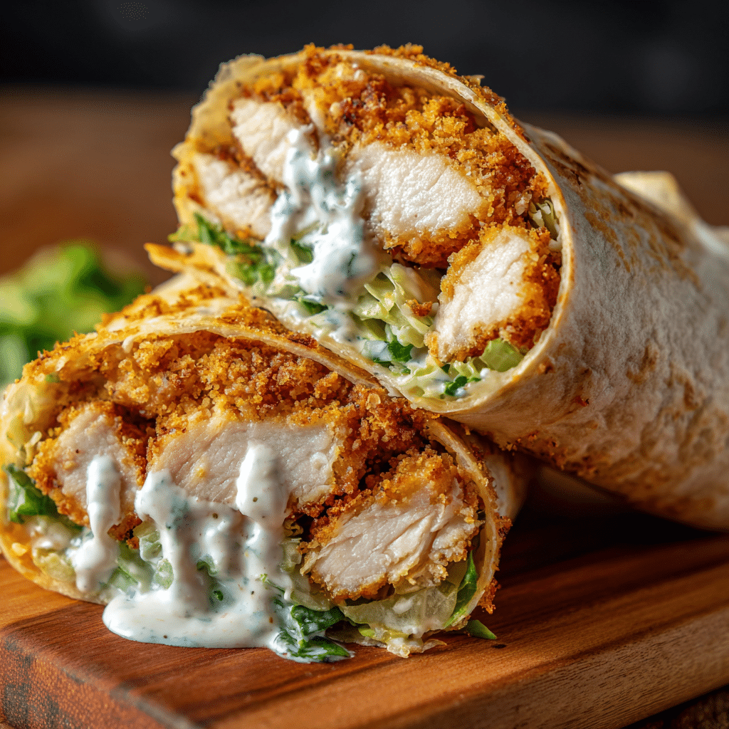 Crispy Chicken Ranch Wraps Recipe - Recipe Image