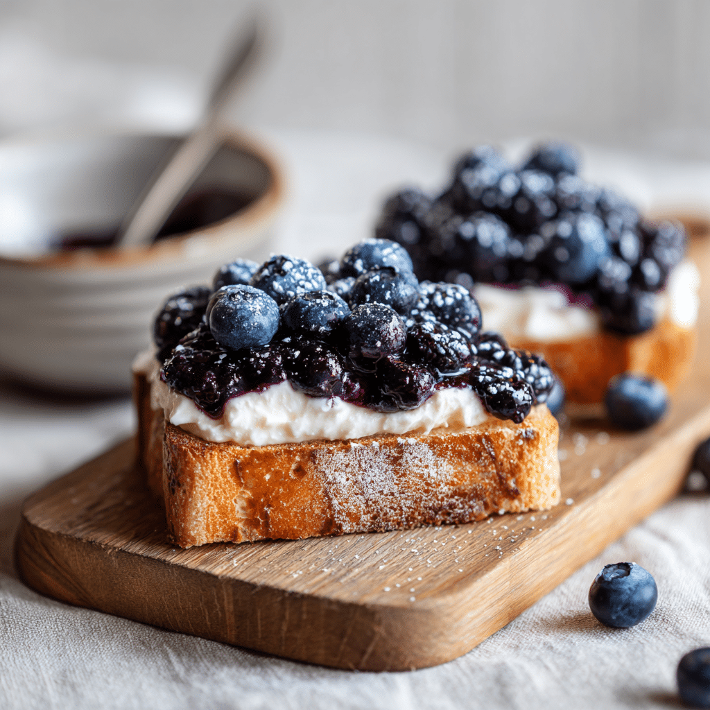 Blueberry Cream Cheese Toast Recipe