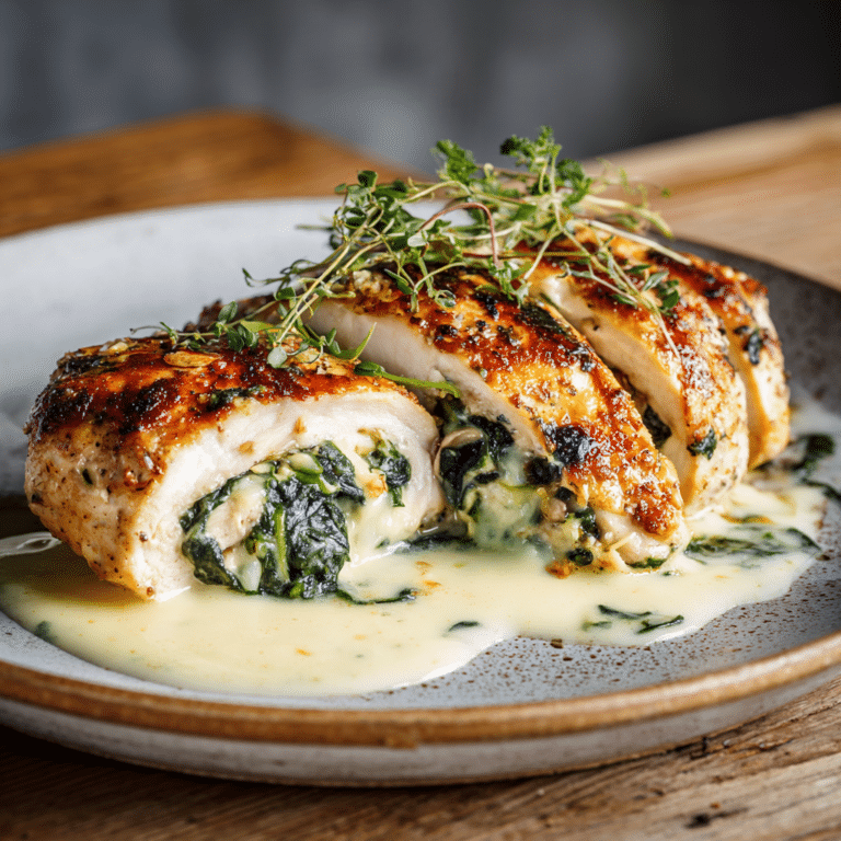 Cheesy Spinach Stuffed Chicken Recipe