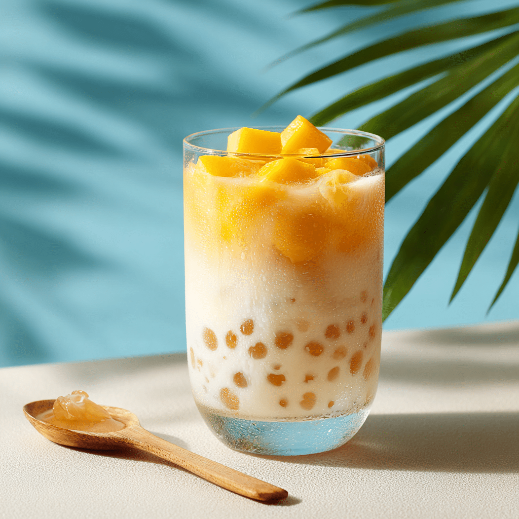Mango Coconut Sago Drink Recipe - Recipe Image