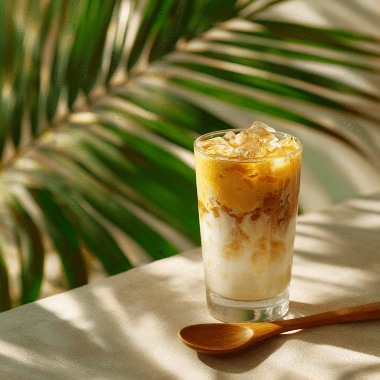 Mango Coconut Iced Latte Recipe