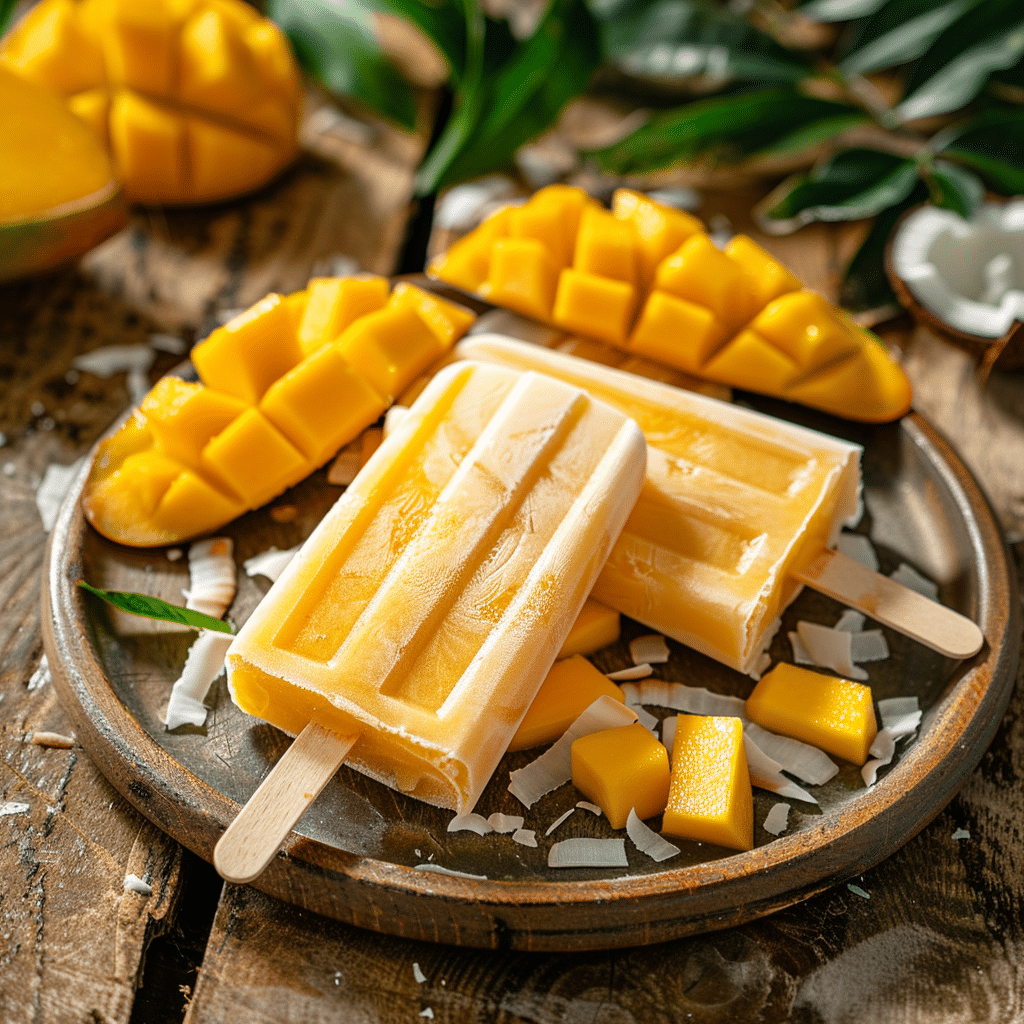 Mango Coconut Popsicles Recipe - Recipe Image