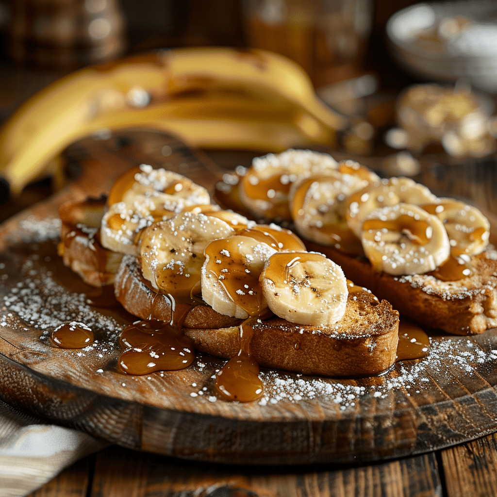 Caramel Banana Toast Recipe - Recipe Image
