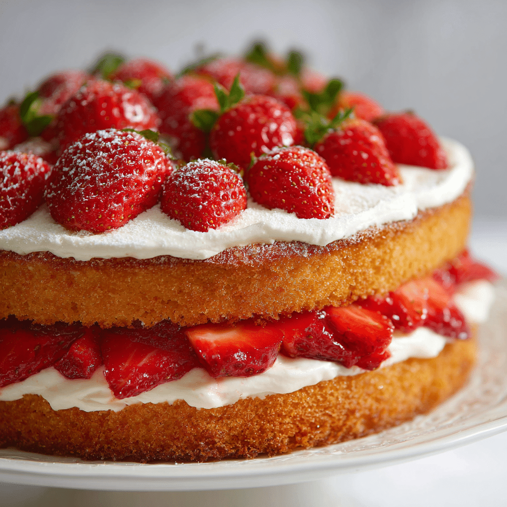 Strawberry Cake Recipe - Recipe Image