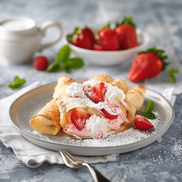 Strawberry Cream Wrap Recipe