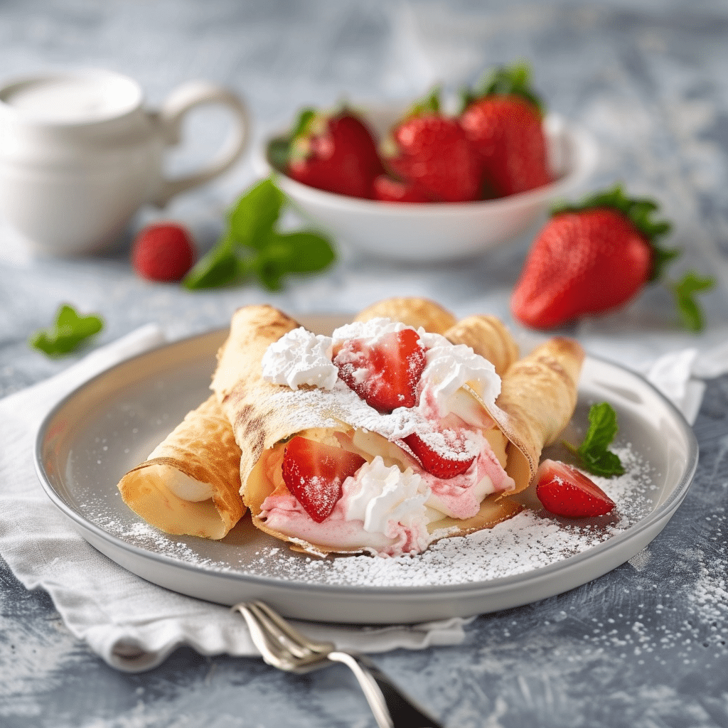 Strawberry Cream Wrap Recipe