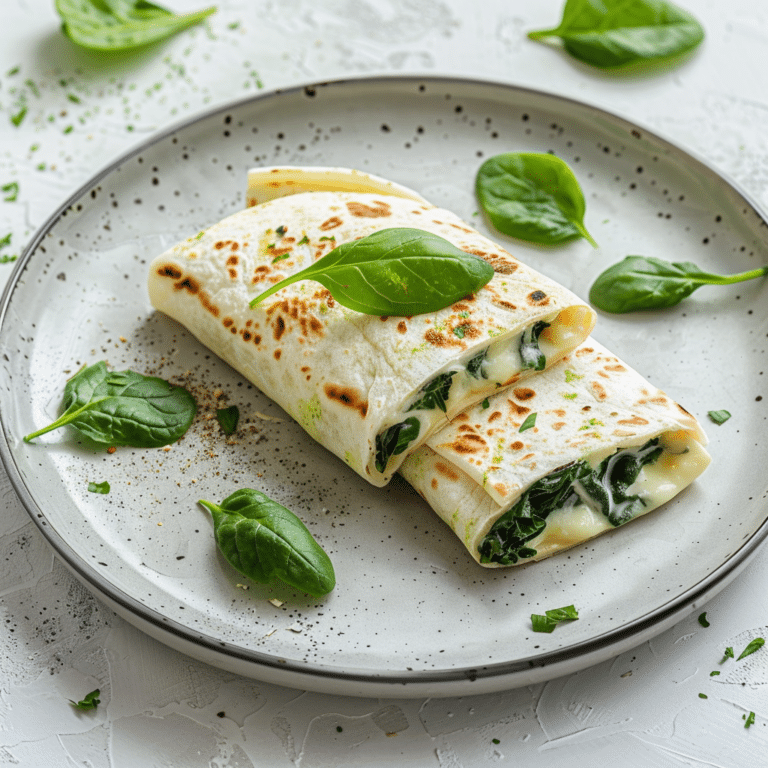 Spinach Cheese Wrap Recipe