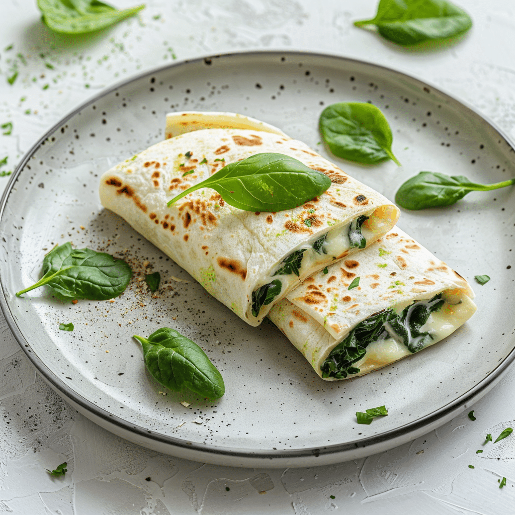 Spinach Cheese Wrap Recipe