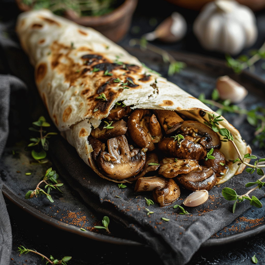 Garlic Mushroom Wrap Recipe