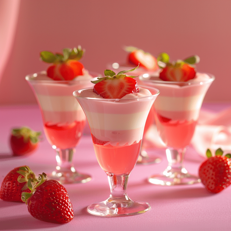 Strawberry Milk Jelly Cups Recipe