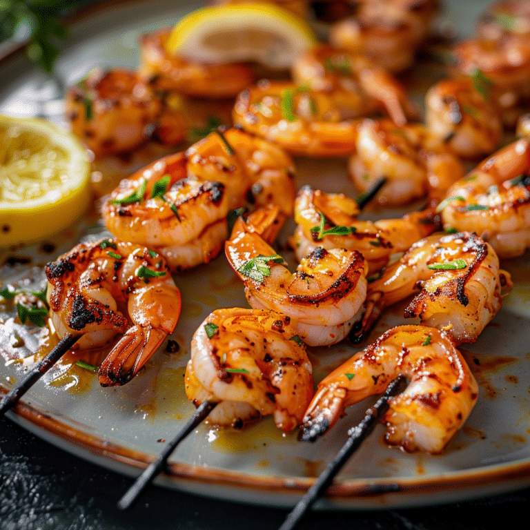 Garlic Shrimp Skewers Recipe