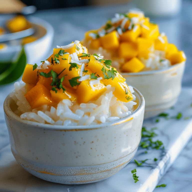 Coconut Mango Rice Cups Recipe
