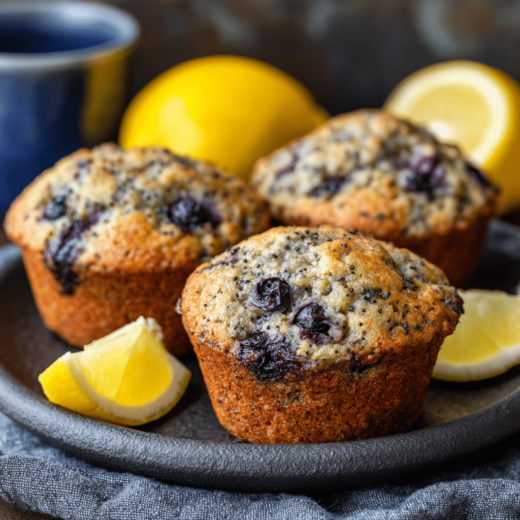 Lemon Blueberry Poppy Seed Muffins: Fruity & Zesty Recipe - Recipe Image