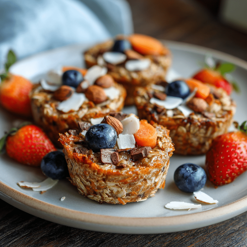 Carrot Cake Oat Cups: Healthy Mini Treats - Recipe Image