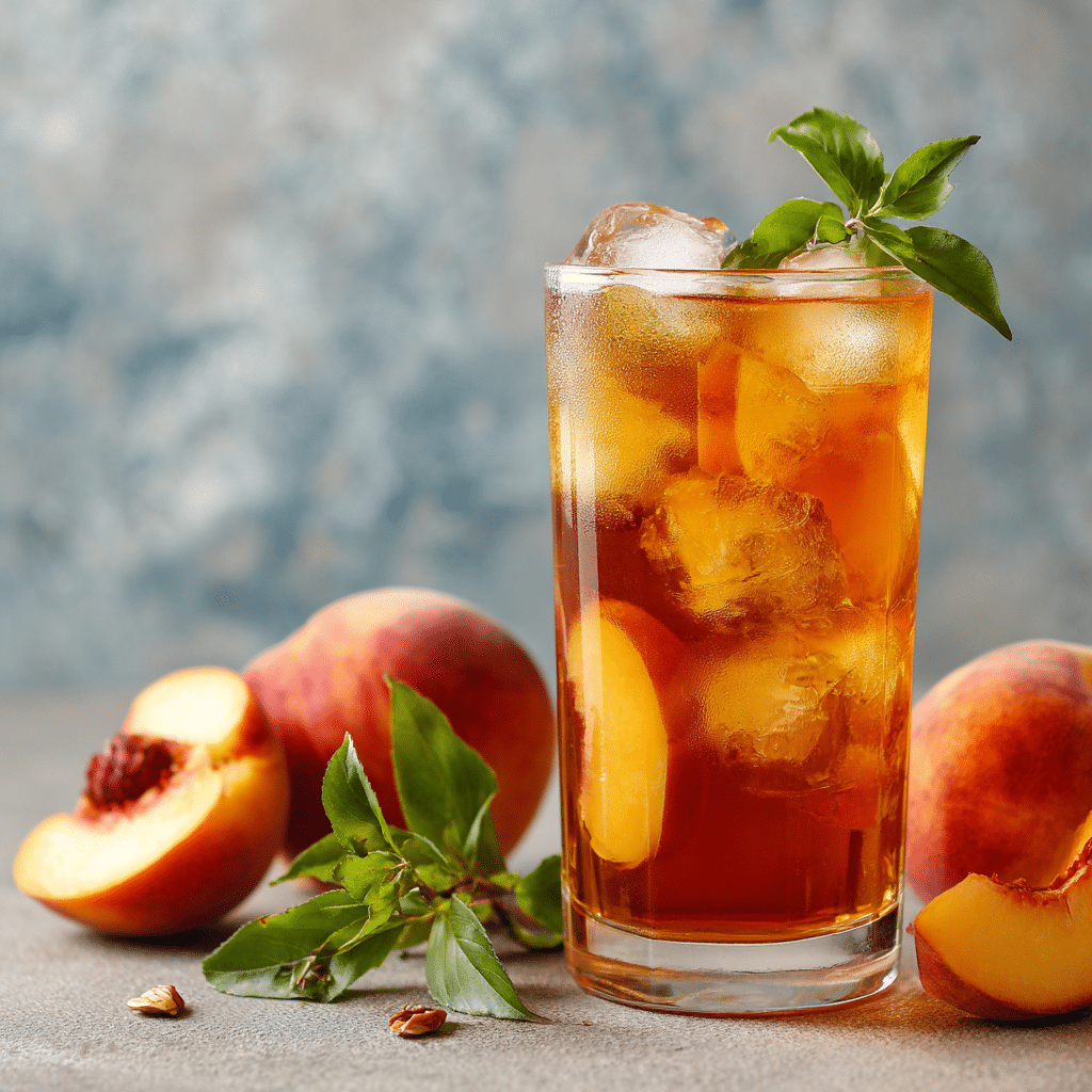 Peach Iced Tea Bliss: Fruity & Elegant Drink - Recipe Image