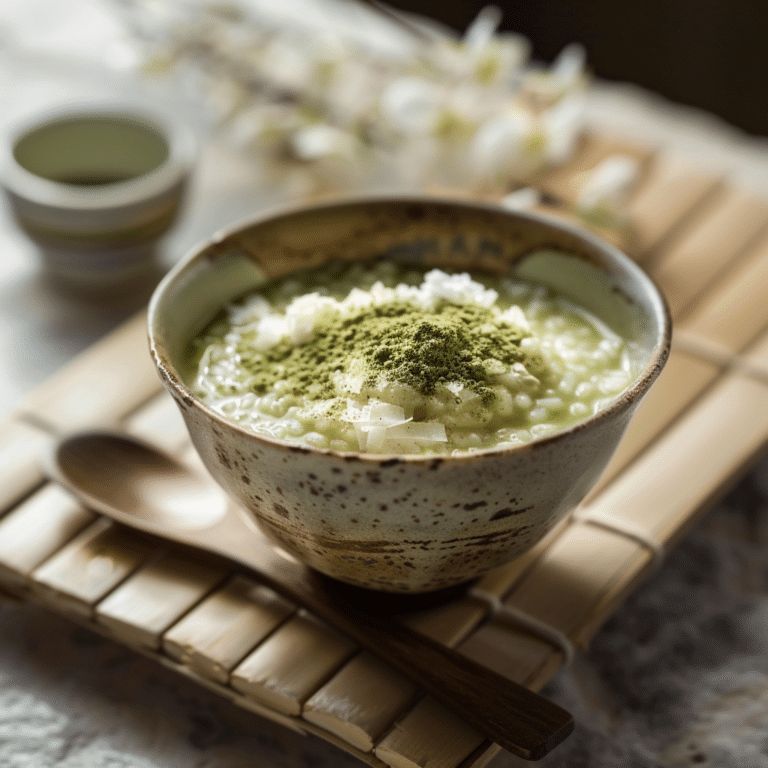 Matcha Coconut Rice Pudding for a Modern Twist Recipe