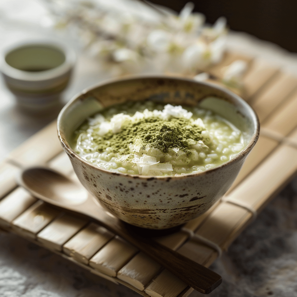 Matcha Coconut Rice Pudding for a Modern Twist Recipe