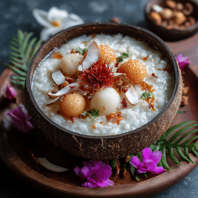 Coconut Lychee Rice Delight Recipe