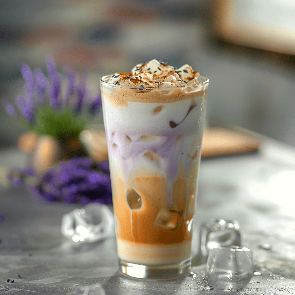 Iced Coconut Lavender Latte Recipe - Recipe Image