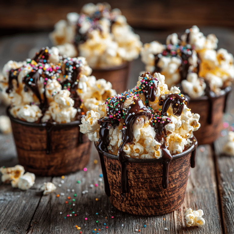 Chocolate Drizzle Popcorn Cups Recipe