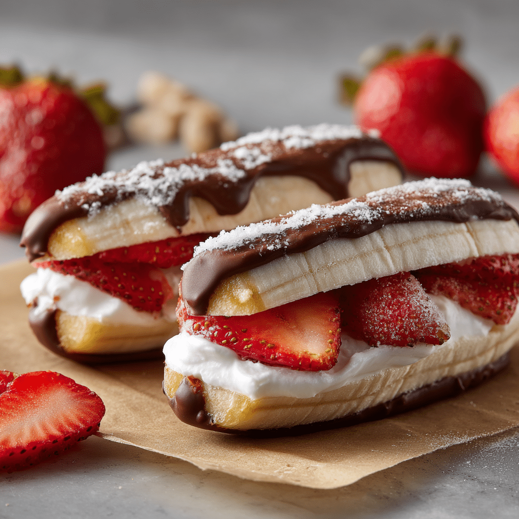 Frozen Banana Strawberry Yogurt Sandwiches Recipe