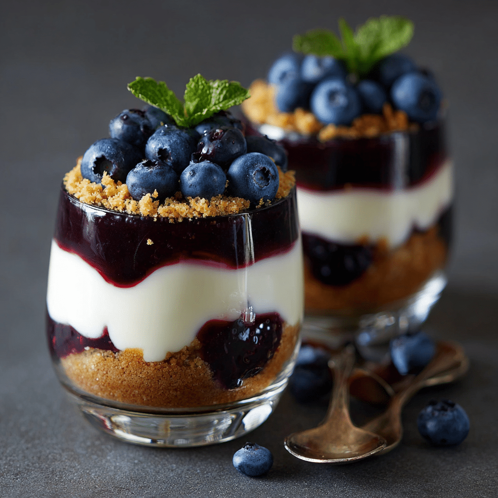 Blueberry Cheesecake Parfait with Graham Crust Recipe