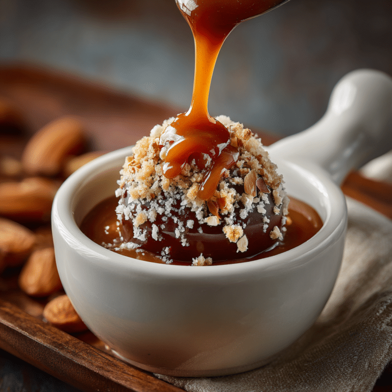 Caramel Drop with Almond Crumb Recipe