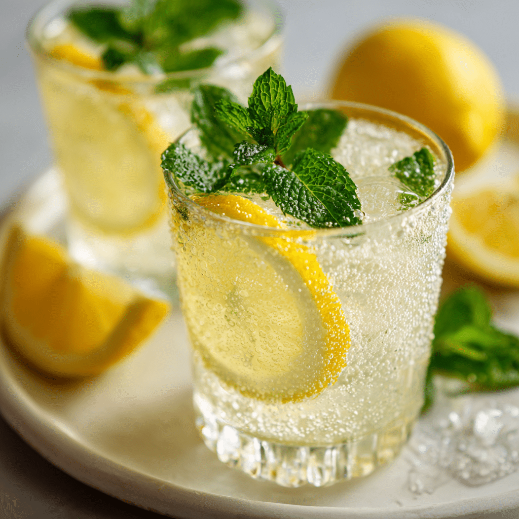 Lemon Mint Sparkling Refresher Recipe