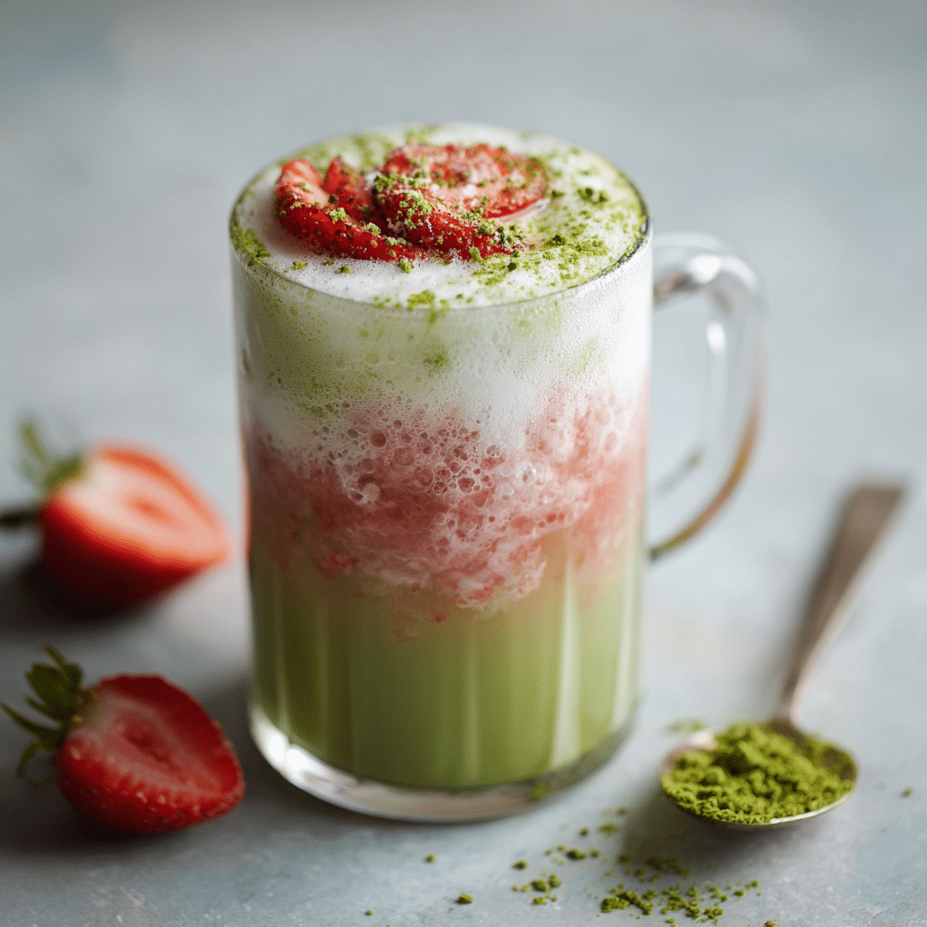 Strawberry Matcha Cloud Drink Recipe