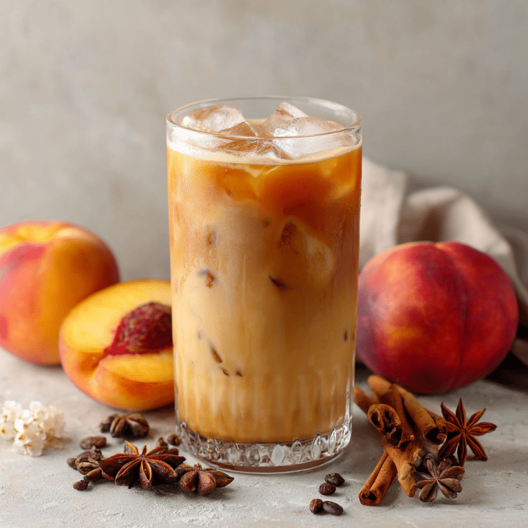 Iced Peach Jasmine Tea Latte Recipe