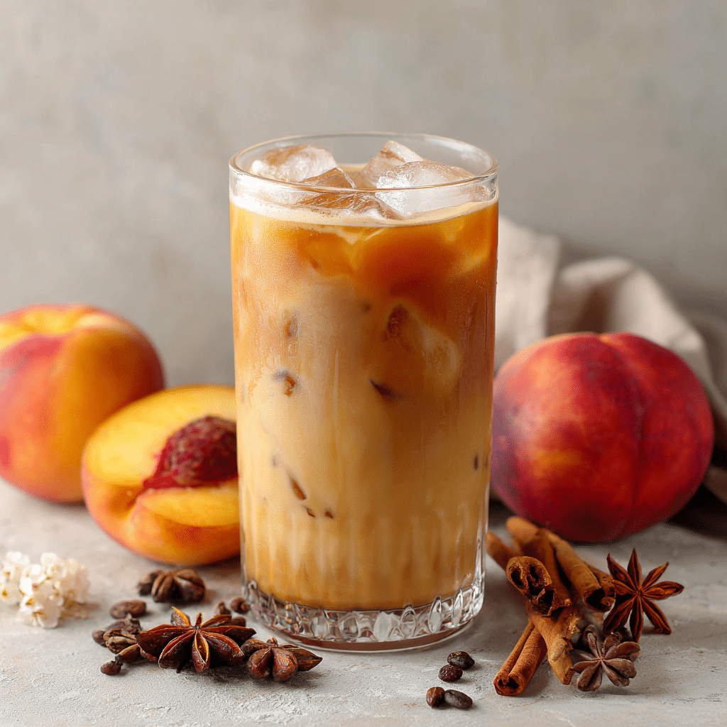 Iced Peach Jasmine Tea Latte Recipe