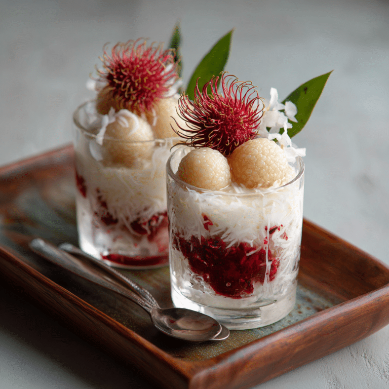 Lychee Coconut Glass Dessert Recipe