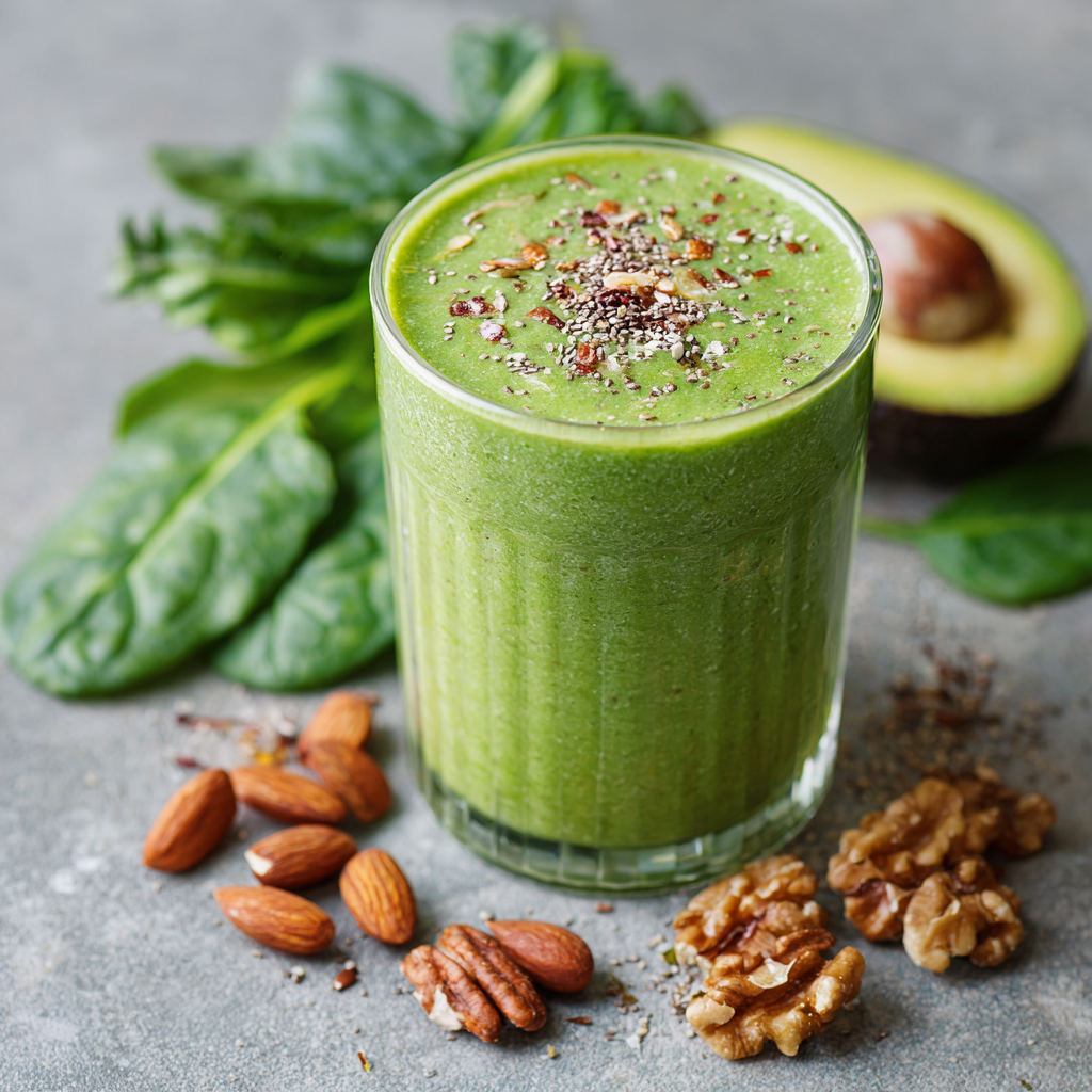 Green Smoothie + Nuts Recipe
