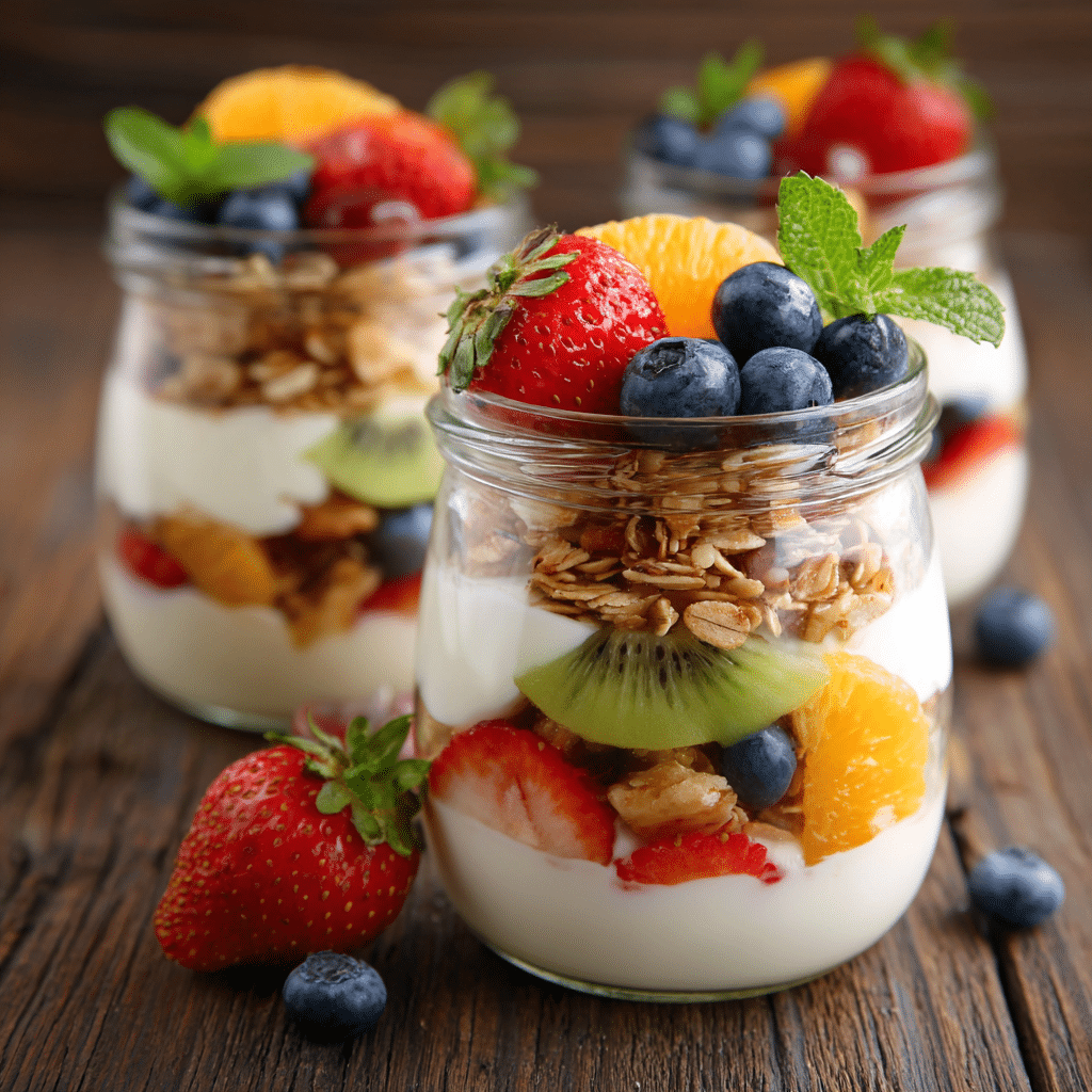 Yogurt with Fruits and Granola Recipe - Recipe Image