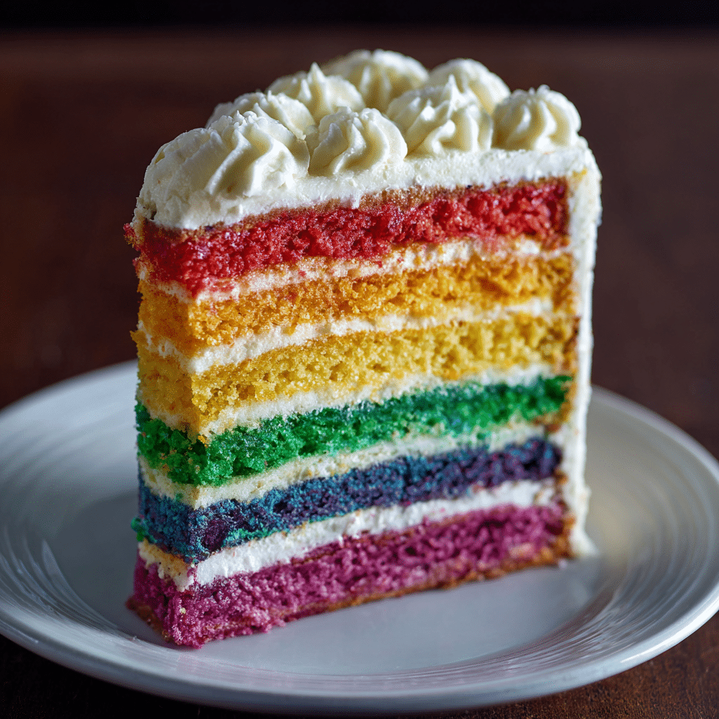 Rainbow Layer Cake Recipe - Recipe Image