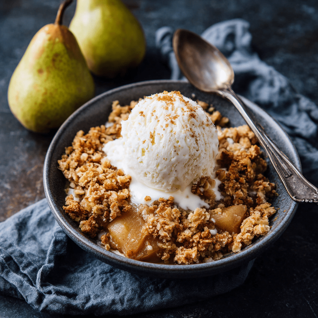 Maple Cinnamon Pear Crumble Recipe - Recipe Image