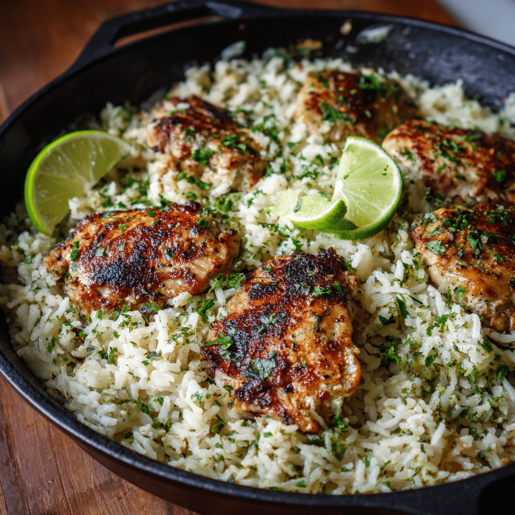 Coconut Lime Chicken Rice Skillet Recipe - Recipe Image