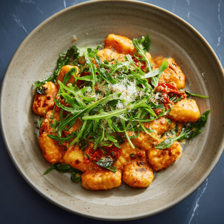 Smoky Roasted Red Pepper Gnocchi Recipe