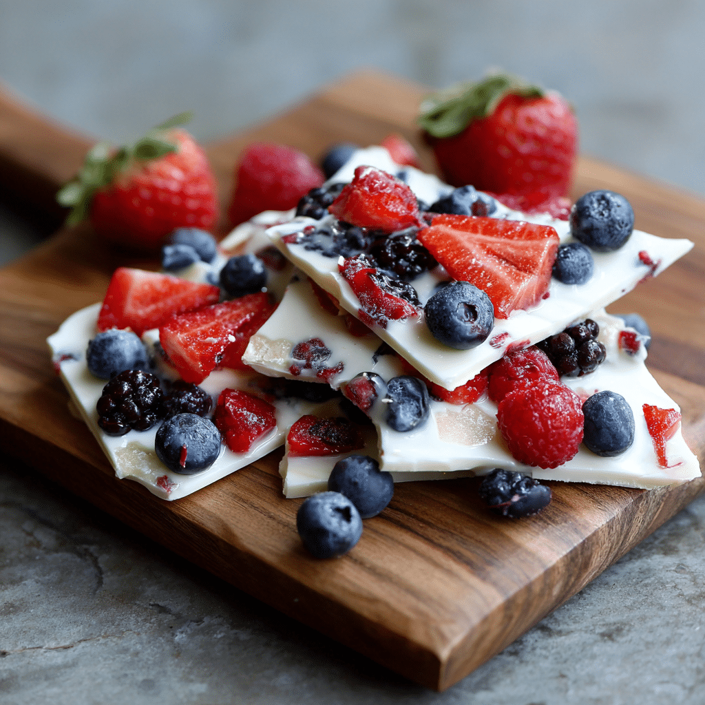 Frozen Yogurt Berry Bark Recipe