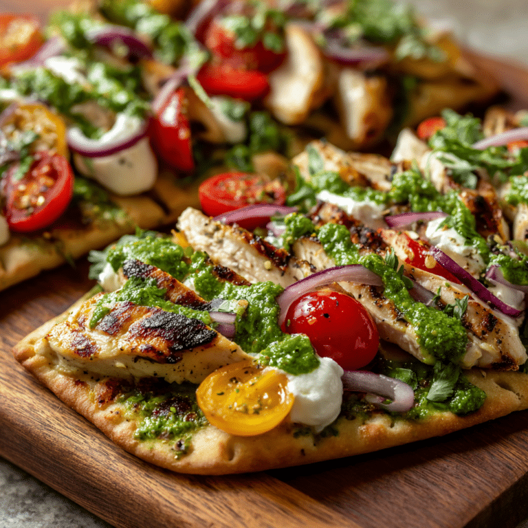 Green Goddess Chicken Flatbread Recipe